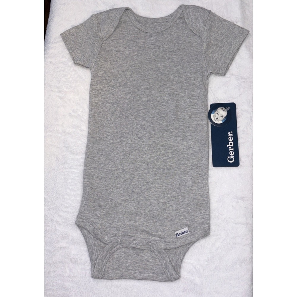 Gerber Bodysuit In Gray - 4 Pack - 18M
